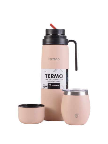 Kit Termo Manija Rigida + Mate con Tapa Rosado