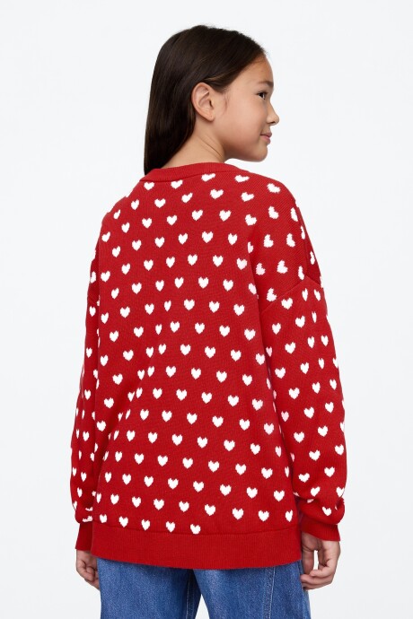Buzo Túnica Niña Modern Red Heart