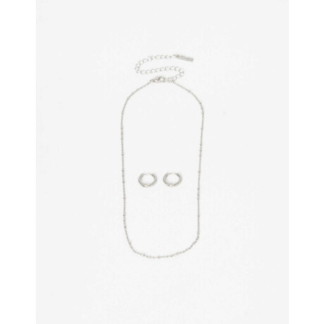 Set De Bijouterie Plateado Rodio