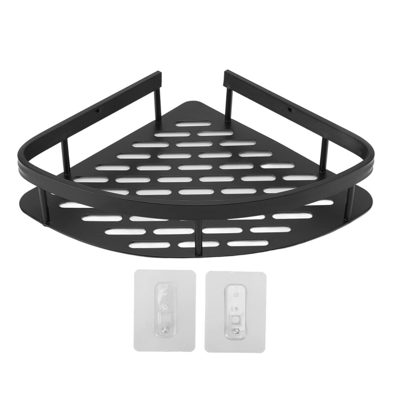 Set x2 Estante esquinero de metal NEGRO