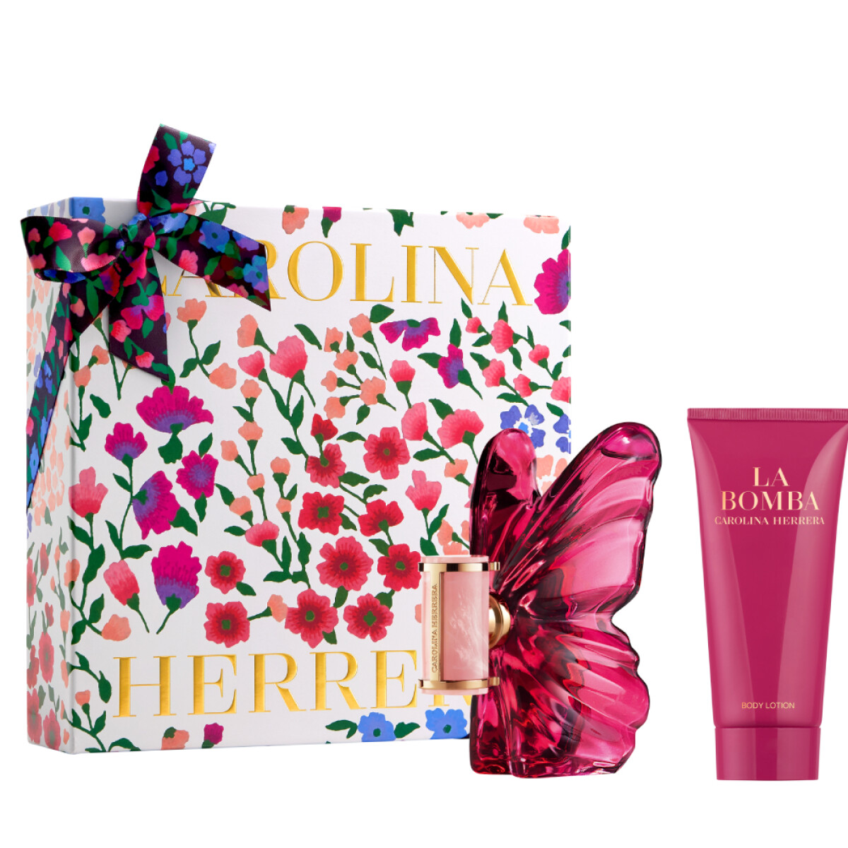 Cofre Carolina Herrera La Bomba EDP 80ml + Body Lotion 100ml 