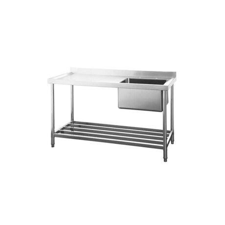 Mesada de Lavado 1 Pileta con Estante 140 x 60 x 85 cm Mesada de Lavado 1 Pileta con Estante 140 x 60 x 85 cm