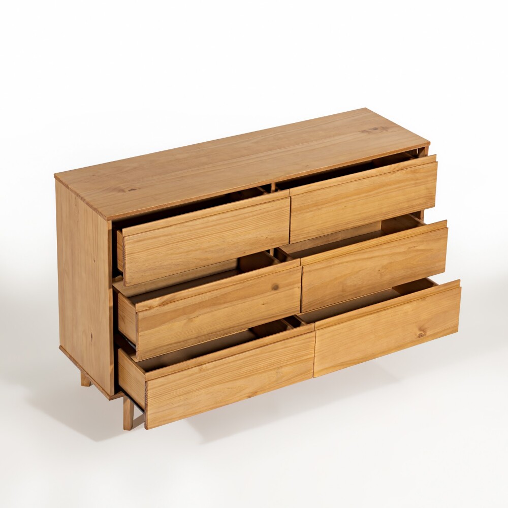 CÓMODA 6 CAJONES MADERA MACIZA DISEÑO MODERNO CÓMODA 6 CAJONES MADERA MACIZA DISEÑO MODERNO
