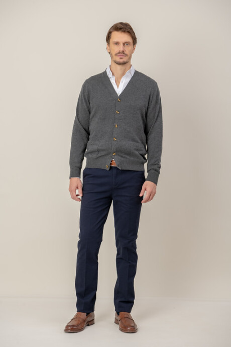 Cardigan merino Gris
