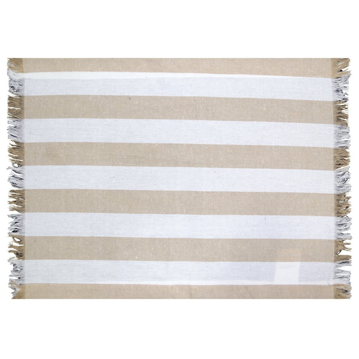 INDIVIDUAL ALGODÓN 35X45CM RAYAS ANCHAS BEIGE 