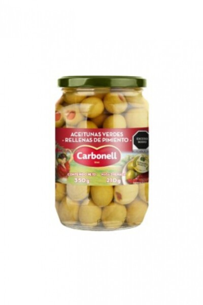 CARBONELL Aceitunas c/Pimiento 350grs. CARBONELL Aceitunas c/Pimiento 350grs.
