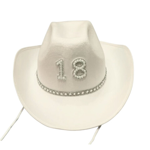 Sombrero Cowboy N°18 BLANCO