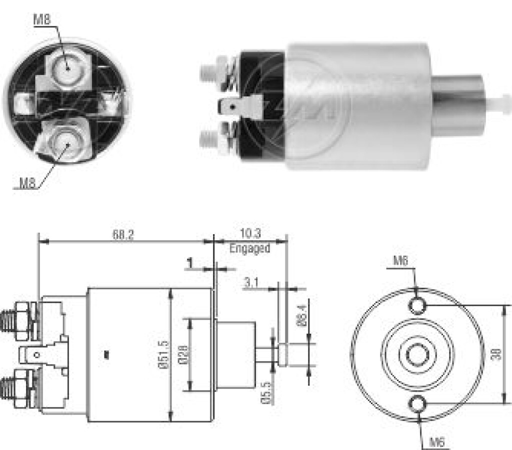 AUTOMATICO DE ARRANQUE MITSUBISHI ASX LANCER 10/ OUTLANDER /12 NISSAN MARCH 12V ZM