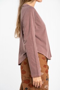 Remera Algodon Lavado Marron