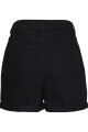 Short Smiley Relaxed Black Denim