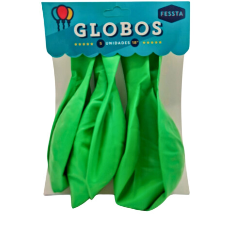 Globos X5 Tamaño R18 Verde Claro Liso