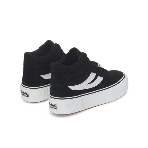 Championes Superga 3141 Revolley Mid Platform Negro