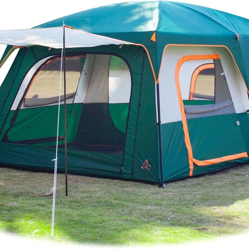 Carpa Estructural Tipo Cabaña 6-8 Personas Verde