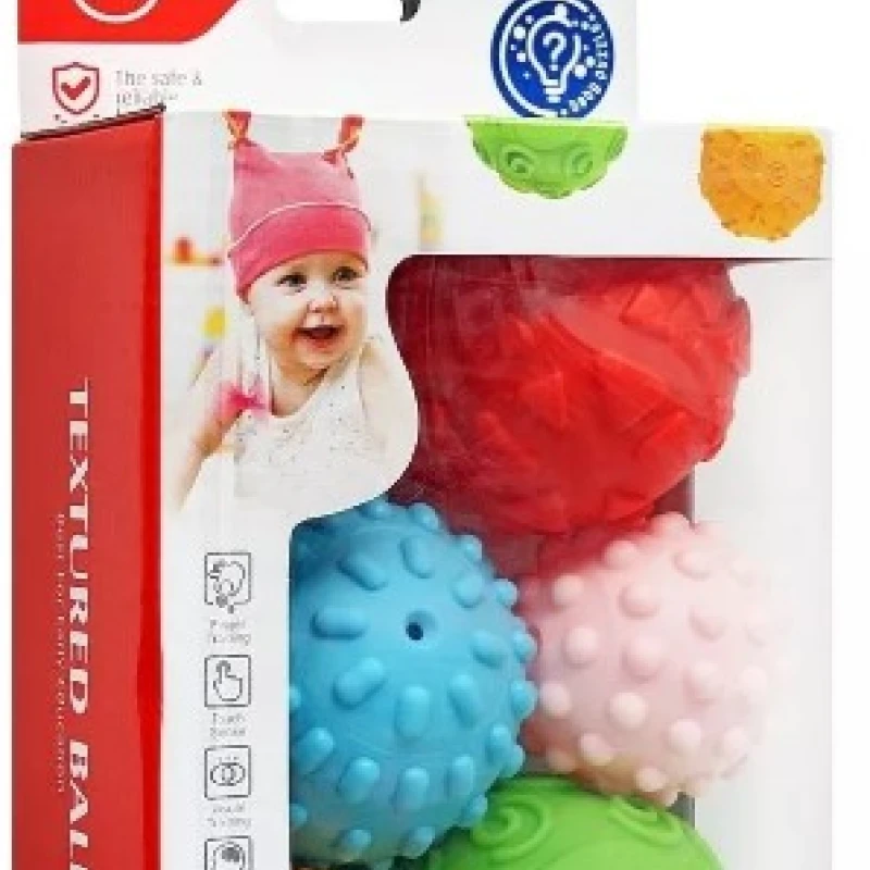 Set de 6 pelotas en silicona texturizadas Set De 6 Pelotas En Silicona Texturizadas