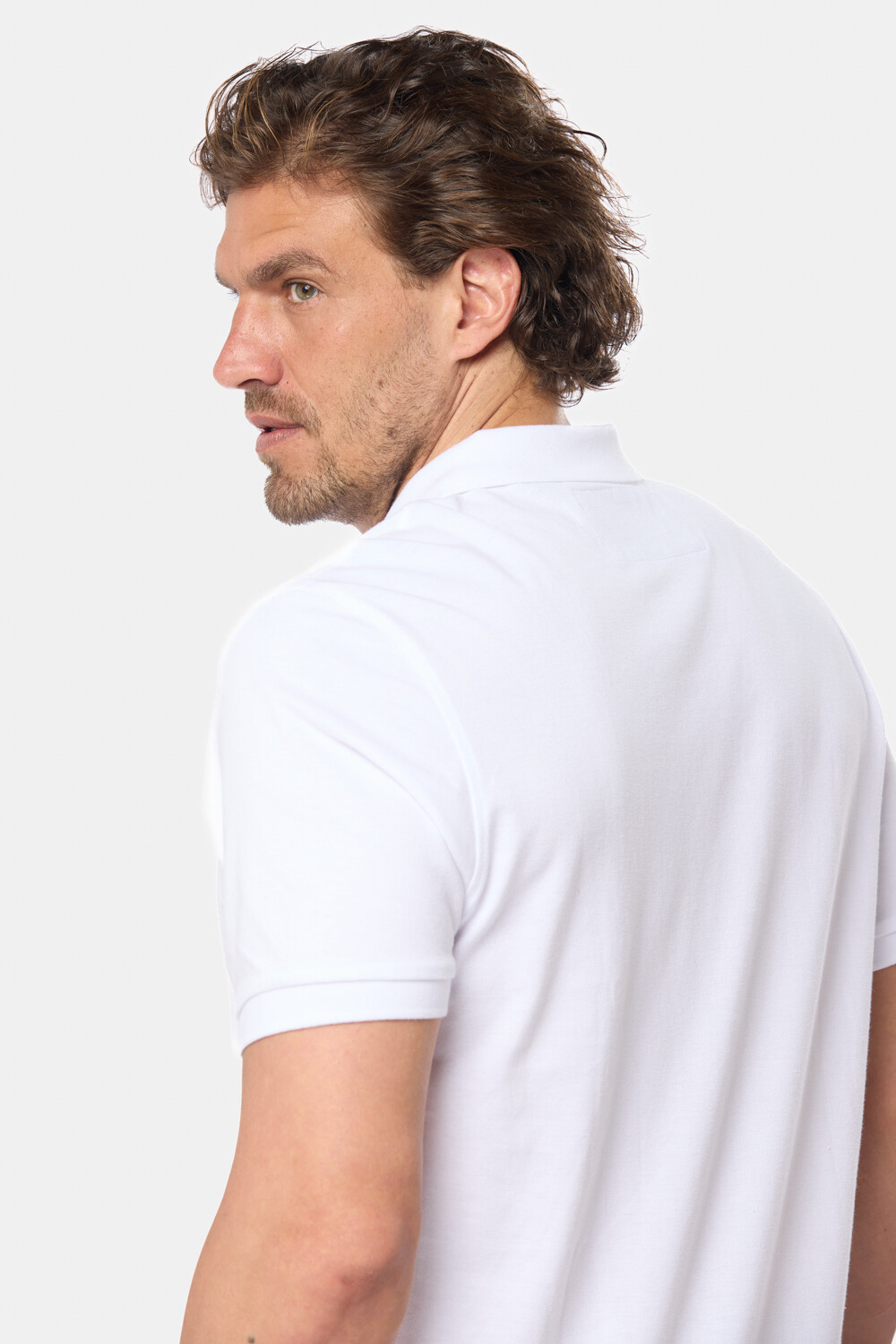 REMERA POLO LISA PIQUÉ Blanco
