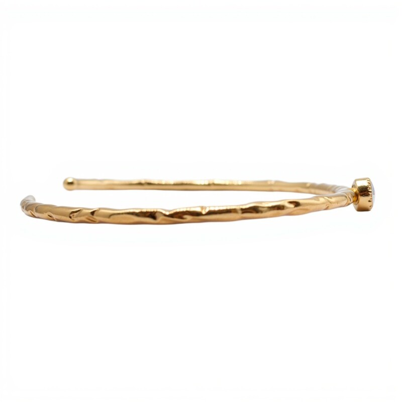 Brazalete Delhi-Plata 925 rodinada con micra de oro 18k-Piedra Labradorita-BR2007 conpiedra