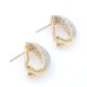 Caravanas en oro 18k 2 tonos con brillantes Caravanas en oro 18k 2 tonos con brillantes