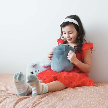 Peluche Gatito Con Asa Gris