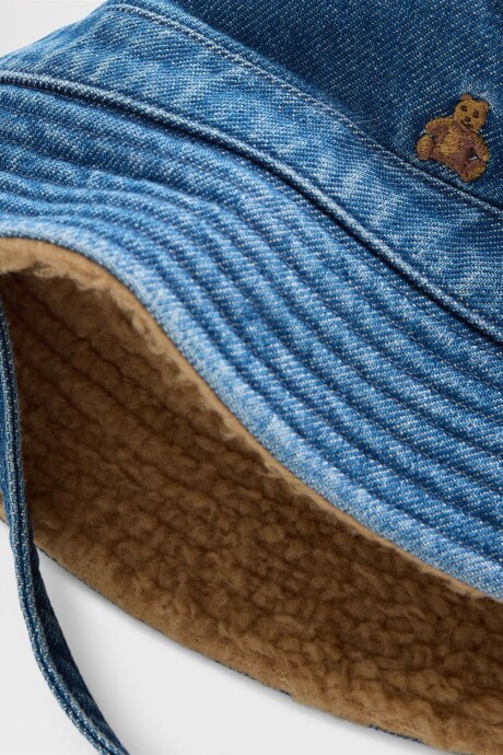 Gorro Forrado Con Corderito Bebé Medium Wash