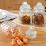 SET X3 RECIPIENTES D8xH12.5CM 300ML VIDRIO C/TAPA SET X3 RECIPIENTES D8xH12.5CM 300ML VIDRIO C/TAPA