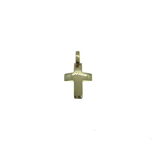 Cruz bombé de oro amarillo 18k Cruz bombé de oro amarillo 18k