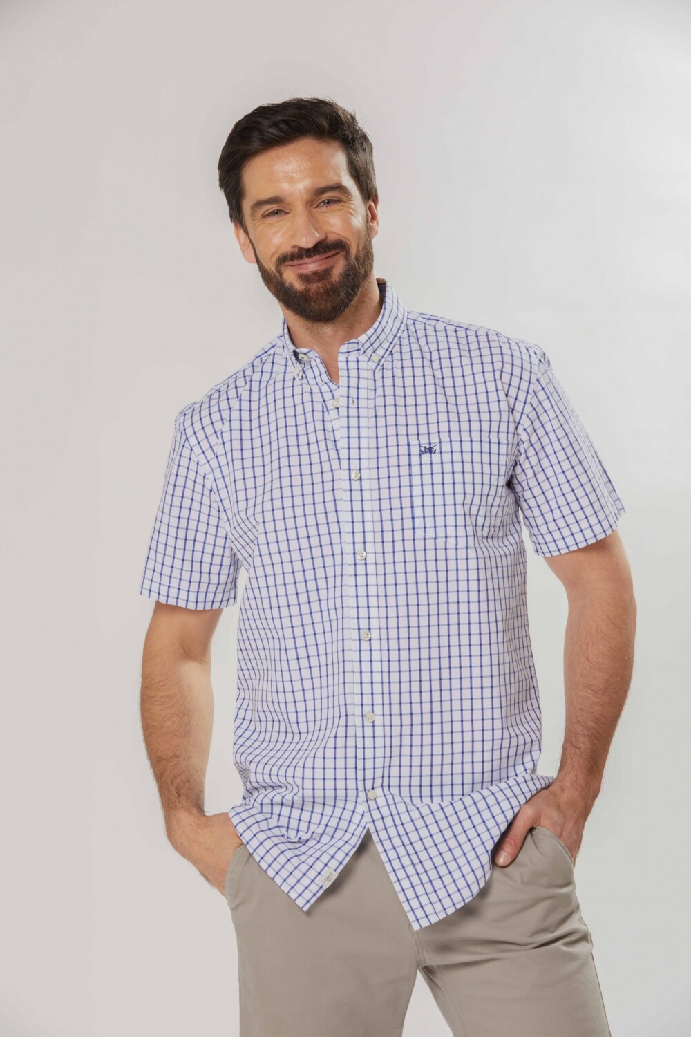 CAMISA A CUADROS Azul