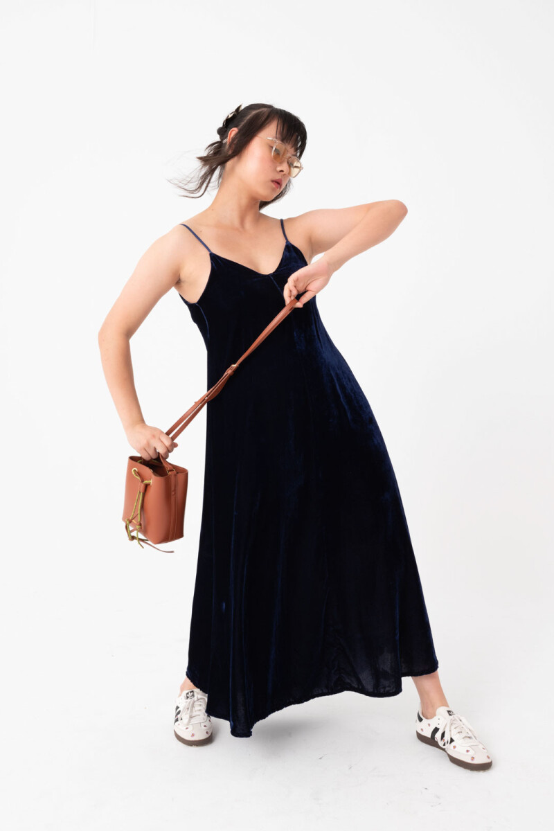 VESTIDO LARGO Azul