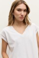 Remera con vainillas blanco