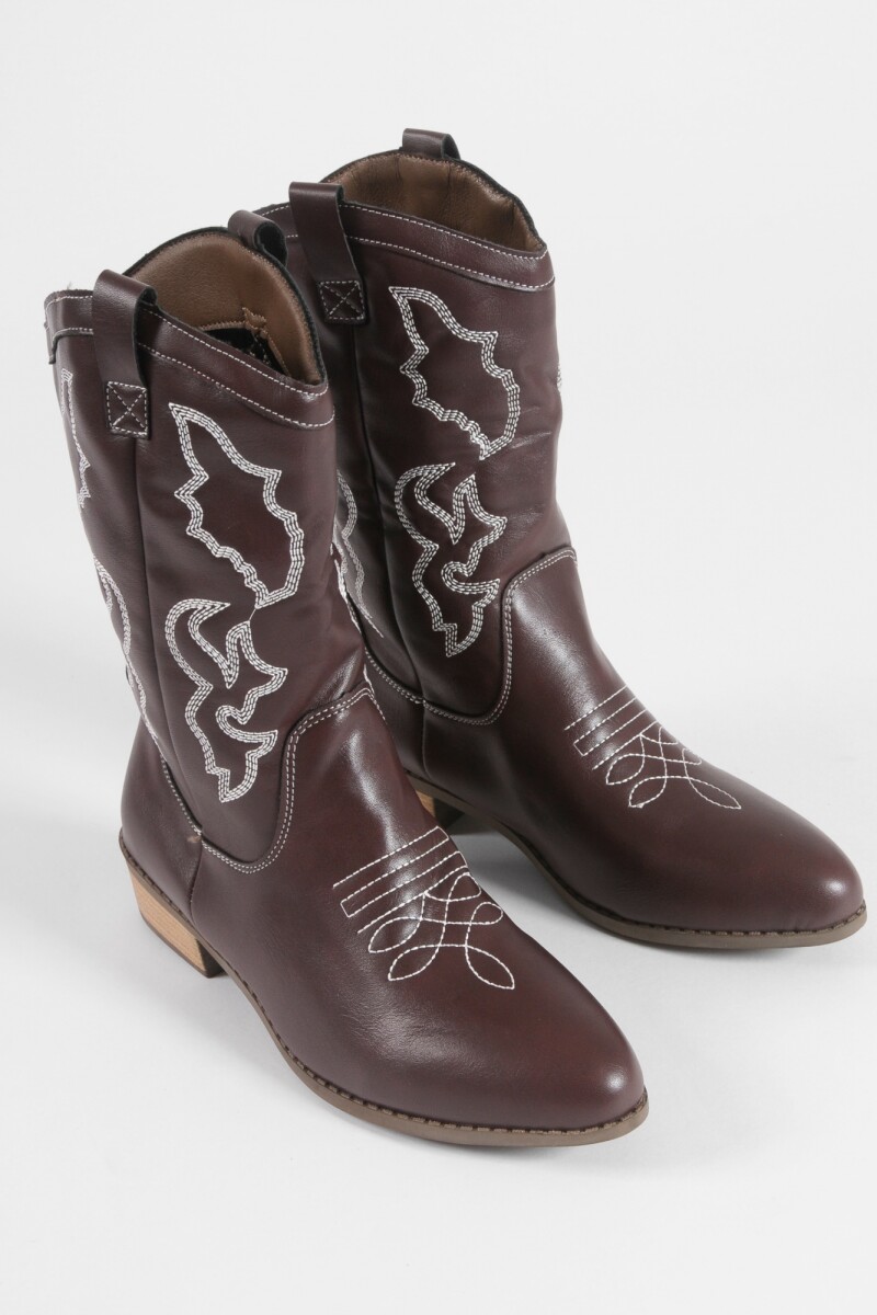 Botas tejana wood chocolate