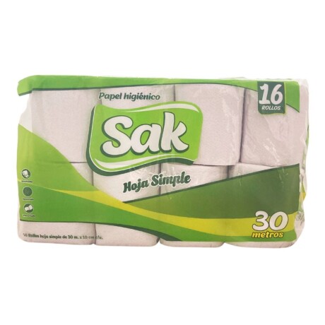 PAPEL HIGIÉNICO SAK 30 METROS X 16 UNIDADES 001