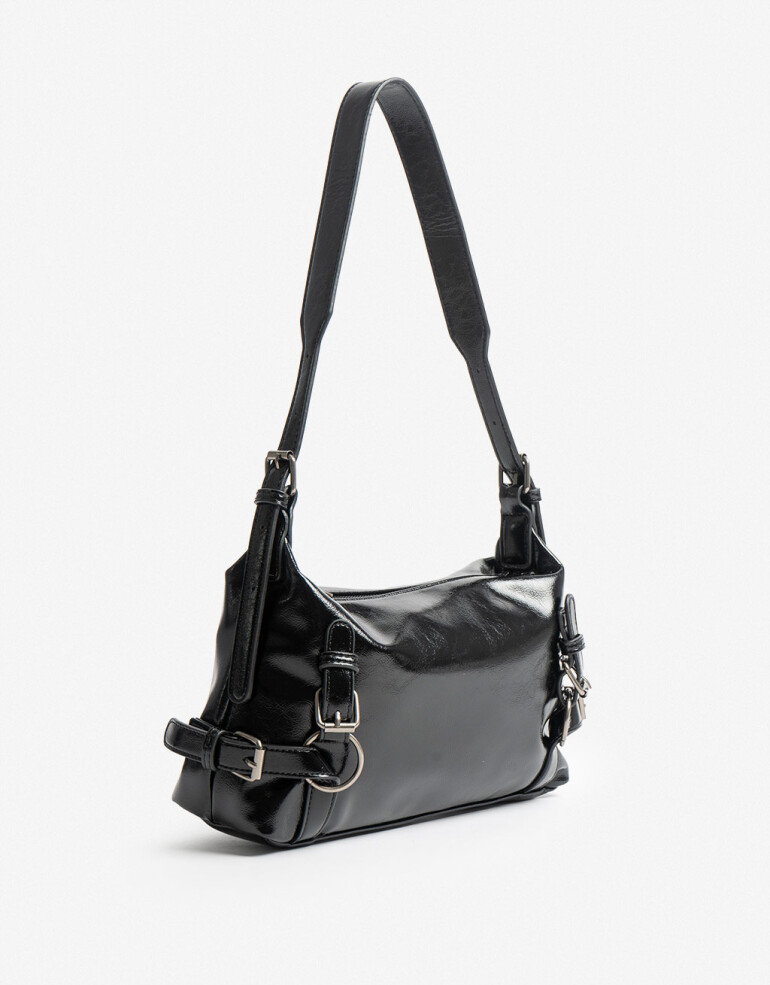 City Cartera City Hebillas - Negro