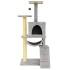 Gimnasio Rascador Para Gato Torre Casa Hamaca Escalera Atrix Variante Color Gris Claro