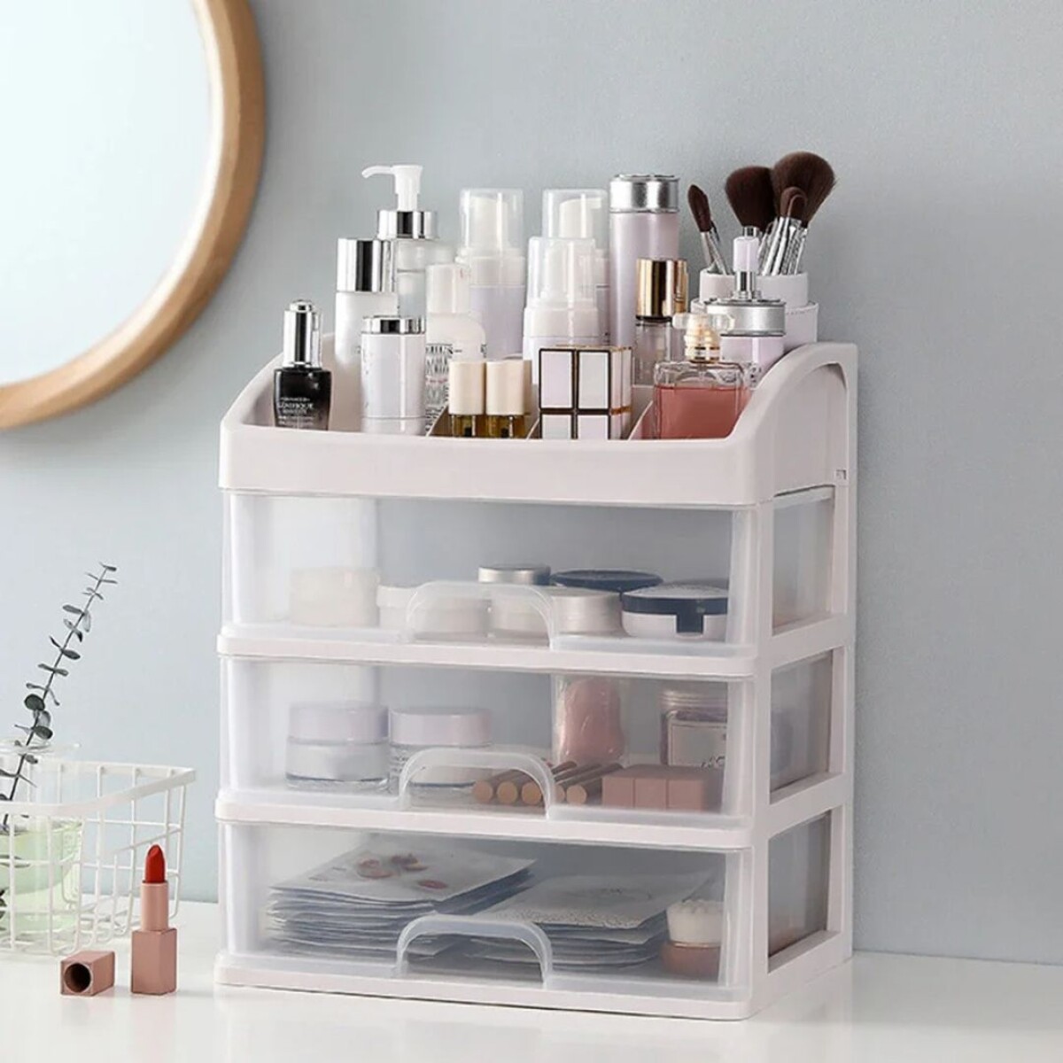 Organizador Maquillaje Cosméticos Almacenamiento Multiuso 
