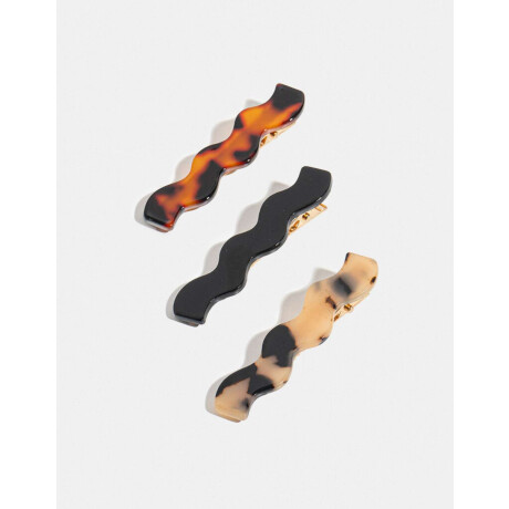 Set De Pinzas Acrílicas Combinacion tricolor