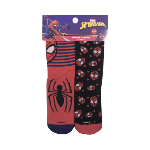 Pack x 2 Medias Infantiles Talle 19/30 Spiderman