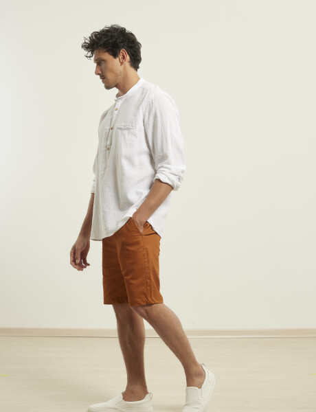 012105 CAMISA HARRINGTON LABEL DE LINO Blanco