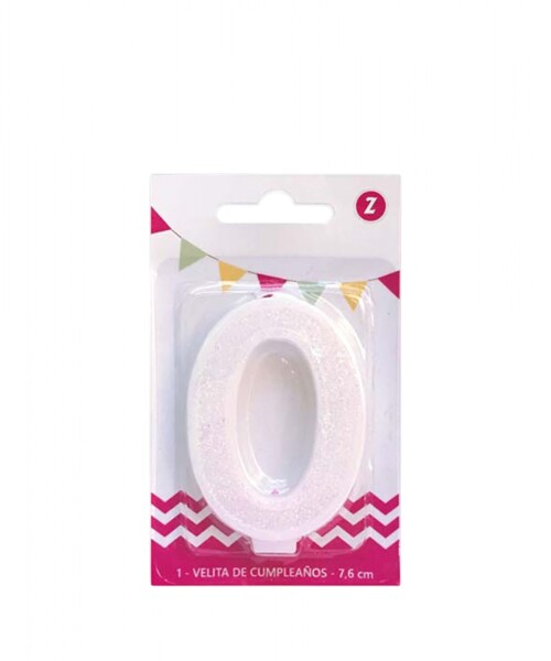 Vela grande glitter n # 0 blanco Vela grande glitter n # 0 blanco