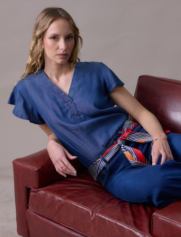 Pashmina Geo MULTI/AZUL
