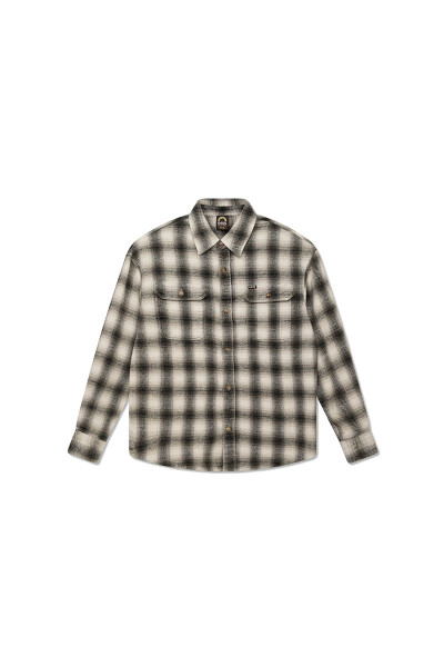 Too Busy To Work Check Shirt Blanco