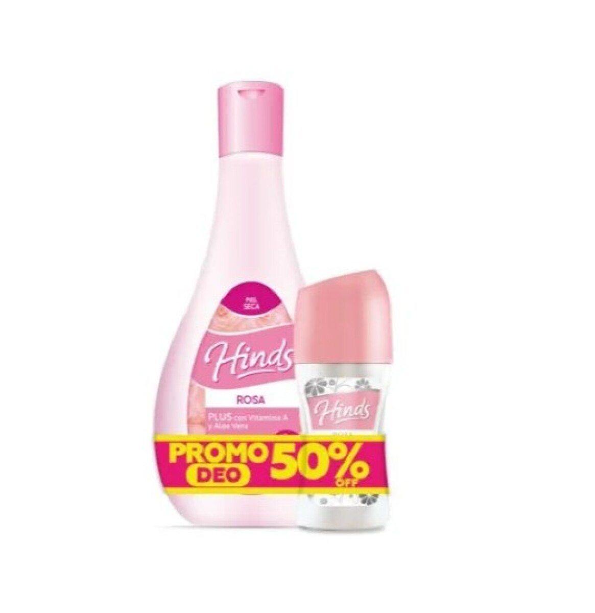 Pack promo Hinds crema rosa plus 350 ml + Deo roll on 
