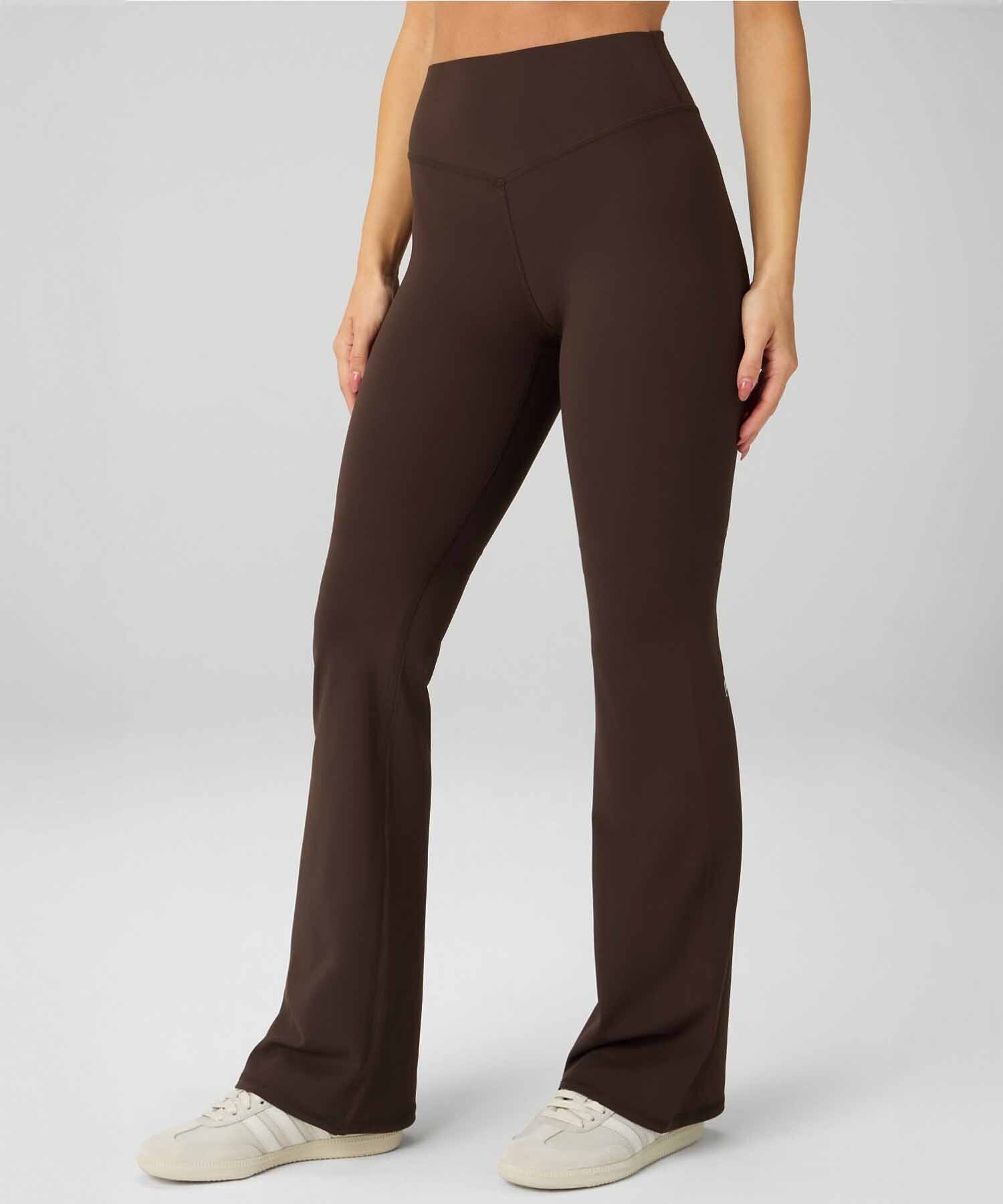 Leggings Flare PureLuxe High-Waisted TLC Kick Mujer Cacao