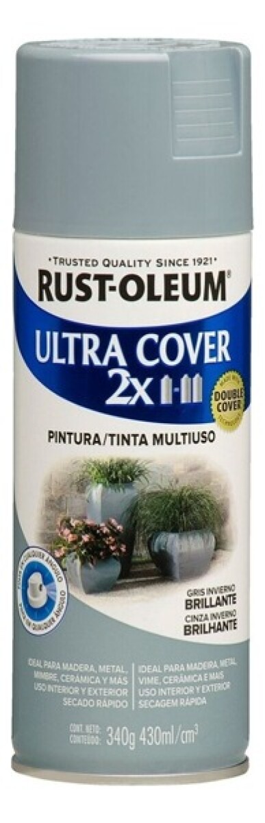 Pintura en Aerosol Marfil Brillante Rust-Oleum Ultra Cover 2X Doble Cubrimiento 