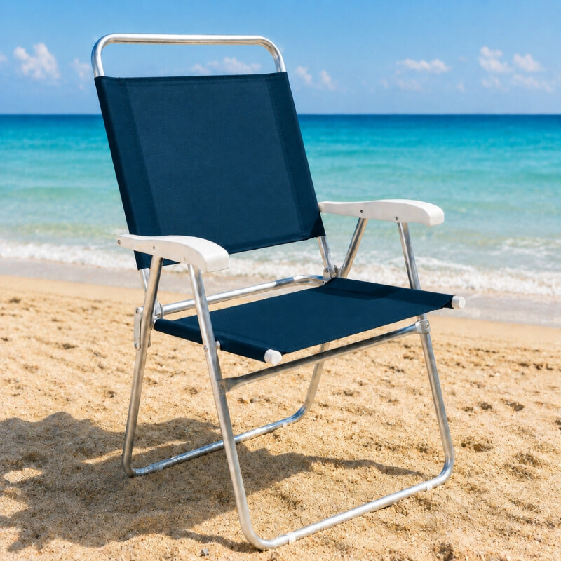 Silla Master Plus Aluminio AZUL OSCURO