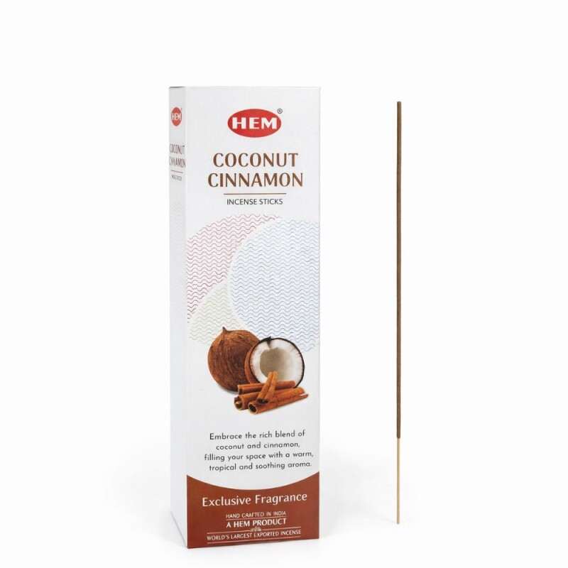 INCIENSO HEM PREMIUM 25GR - CAJA X12 Coco/canela