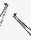 Aros Colgantes Largos Strass Aros Colgantes Largos Strass - Combinacion Multicolor