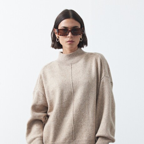 POLERA ISLAND Beige Melange