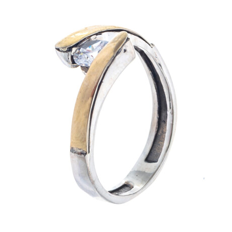 Anillo de plata 925, double con circonia Anillo de plata 925, double con circonia