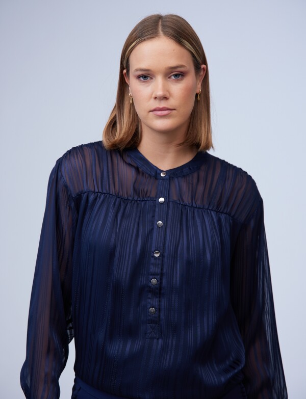 Blusa Chiffon AZUL