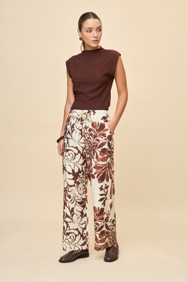 PANTALÓN SALOME PRINTED Marron