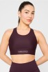Top No-Bounce High Impact Sports Bra Mujer Oxblood/Classic White